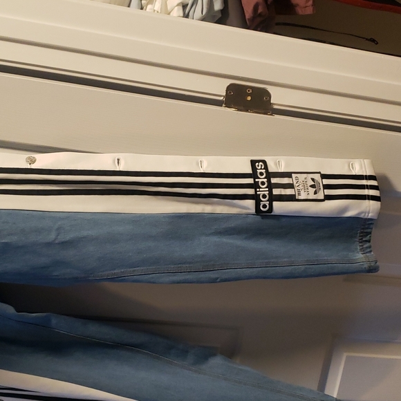 adidas Blue and White Track Pants - Picture 5 of 10